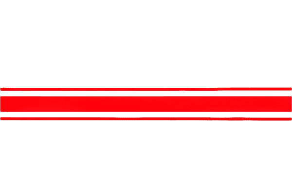 Decal, Red Stripping